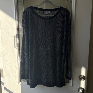 Jennifer Lopez Shimmering Black Sweater